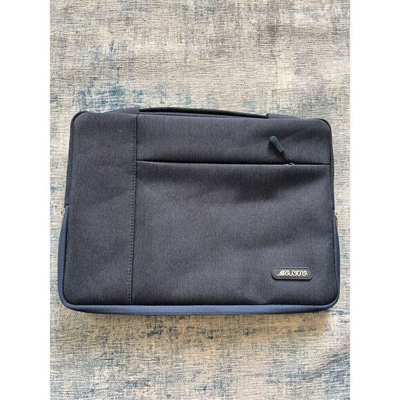 Mosiso Blue Laptop Ipad Zippered Sleeve Bag with Carry Handle - Picture 1 of 7
